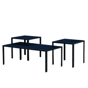 Glass Top Center Table with 2 Side Tables