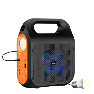 4" Solar Rechargeable Speaker with LED Bulb