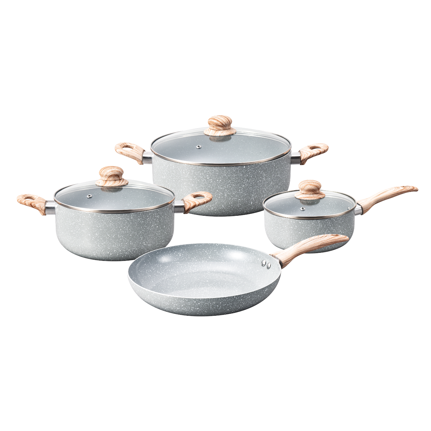 Non Stick 7 Pcs Cookware Set