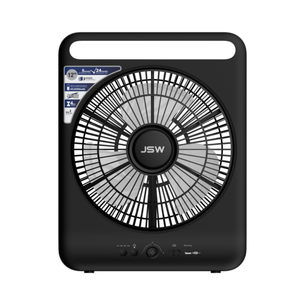 12" Rechargeable Box Fan AC/DC