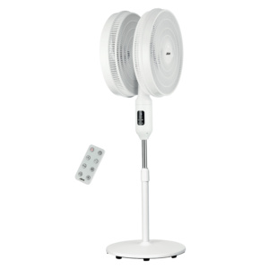 16"Adjustable Pedestal Fan - Double Head with Remote